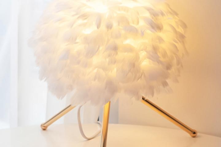 린다 깃털 구스 소형 단스탠드 조명