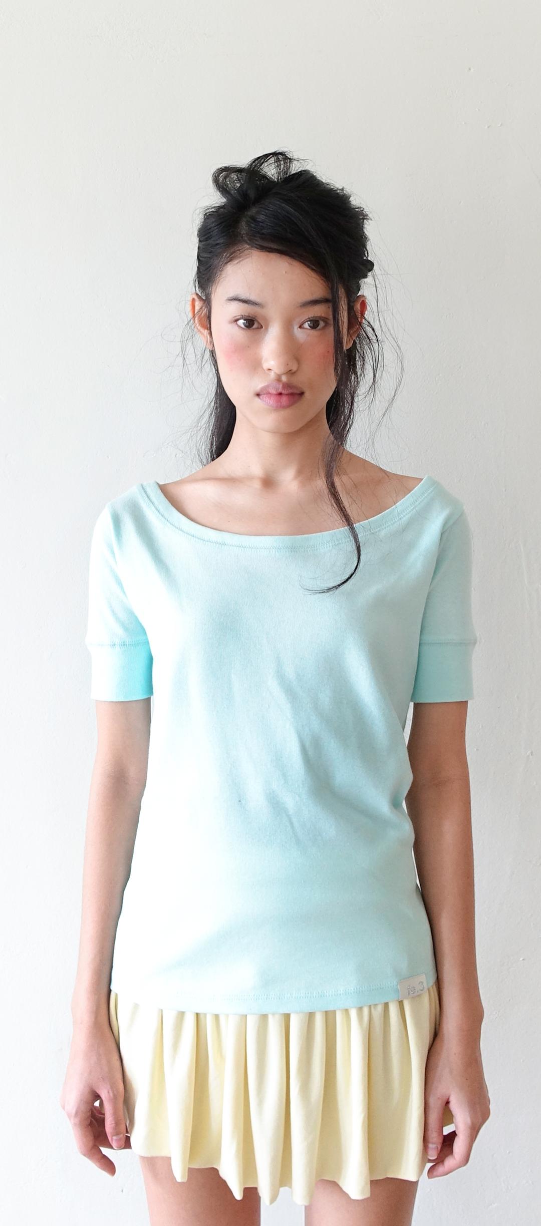 3차★[fe.3] rib half top (mint)