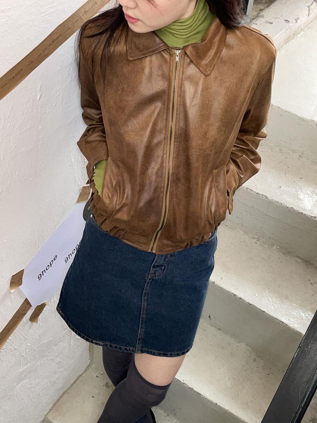suede old blouson
