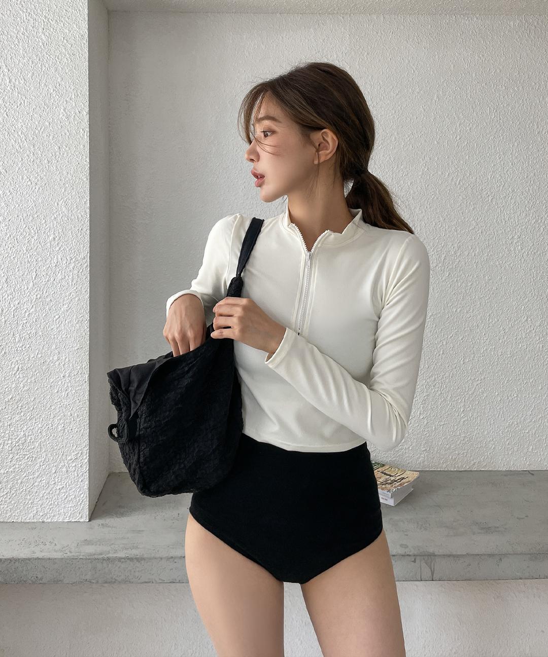 메이비치 주문폭주🚀 세컨즈 반집업 크롭 래쉬가드 살안타템 여름 커버업