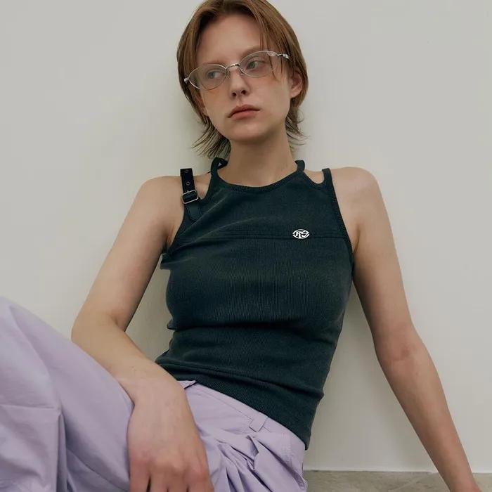 Buckle Symbol Sleeveless Top VW5ME626_2color