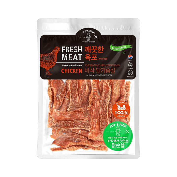 오래오래프로젝트 깨끗한 육포 바삭 닭가슴살 195g