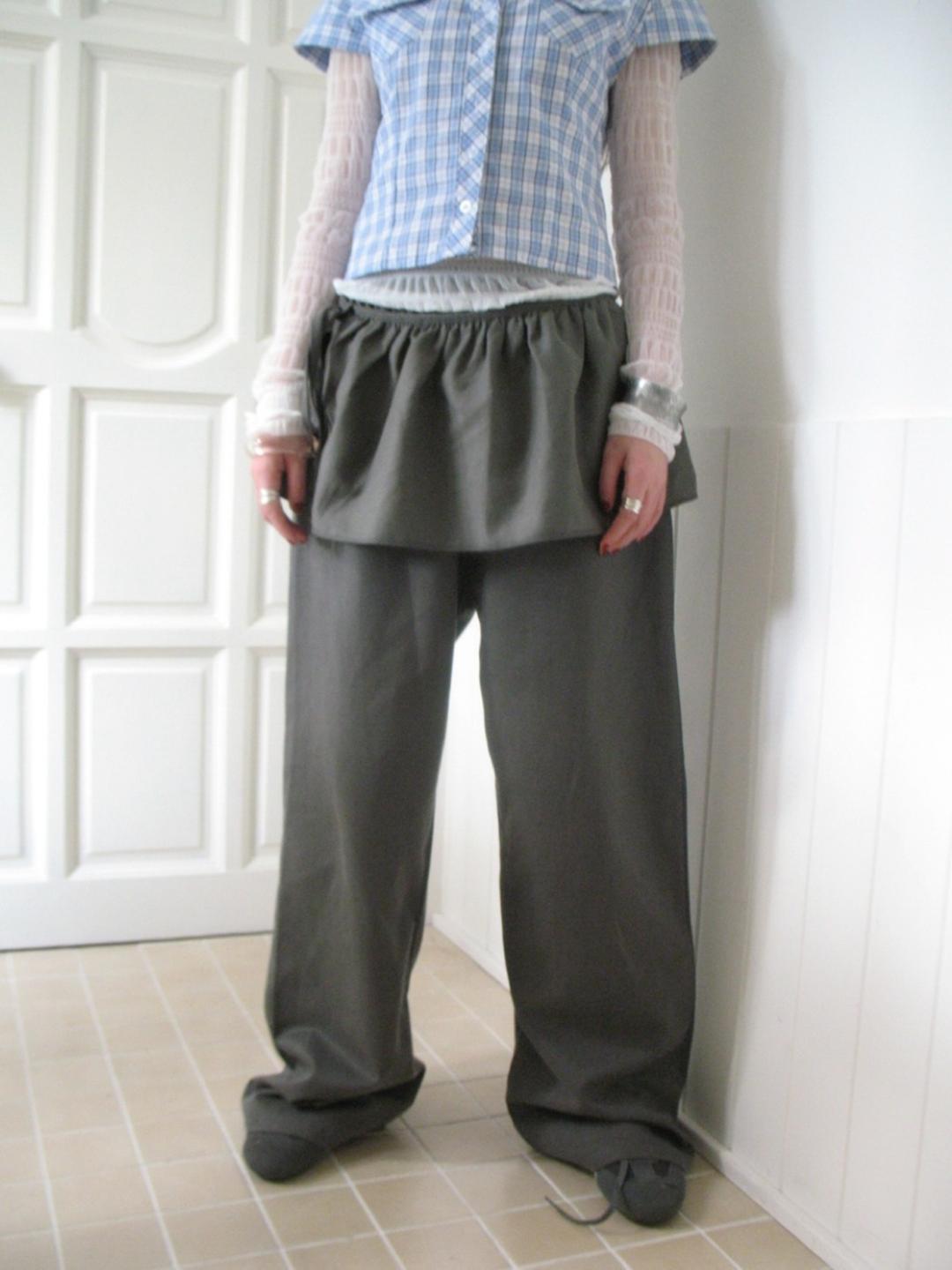 ang:project Strap Curtain Skirt Pants Set