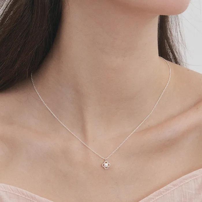 [silver925] bloom pearl necklace