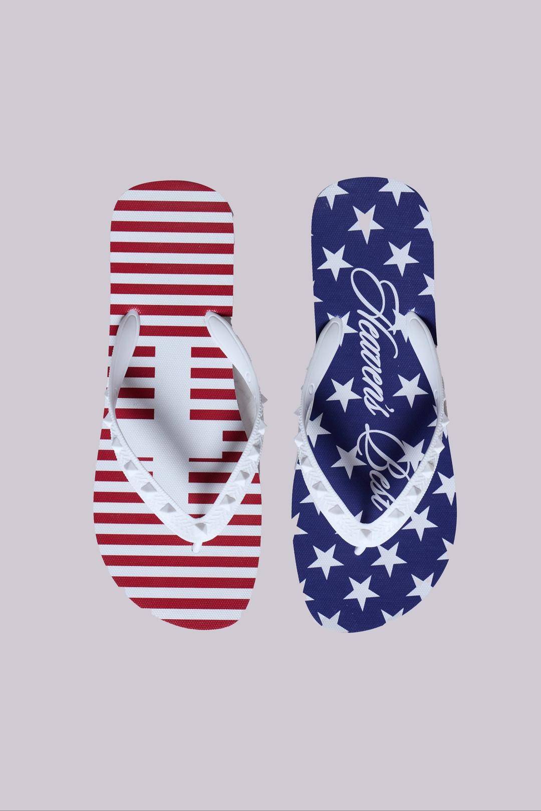 Heavens Best Studded Flip-Flop - UK 4 / White