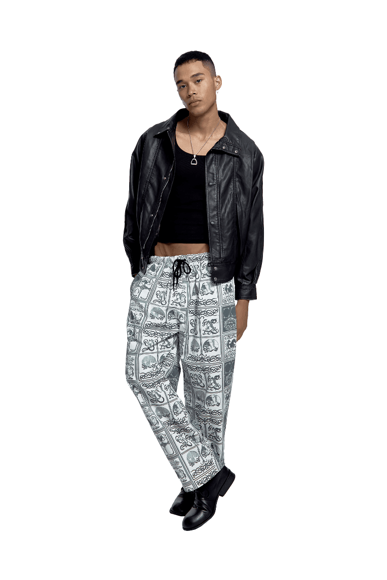 FAUX LEATHER JACKET (WASHED BLACK)