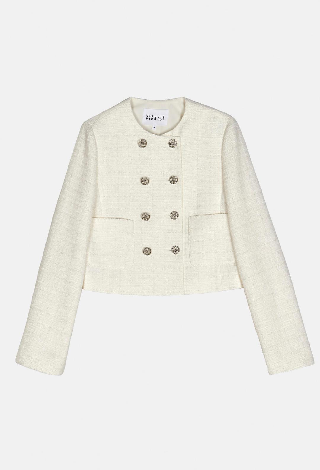 펄 트위드 크롭자켓