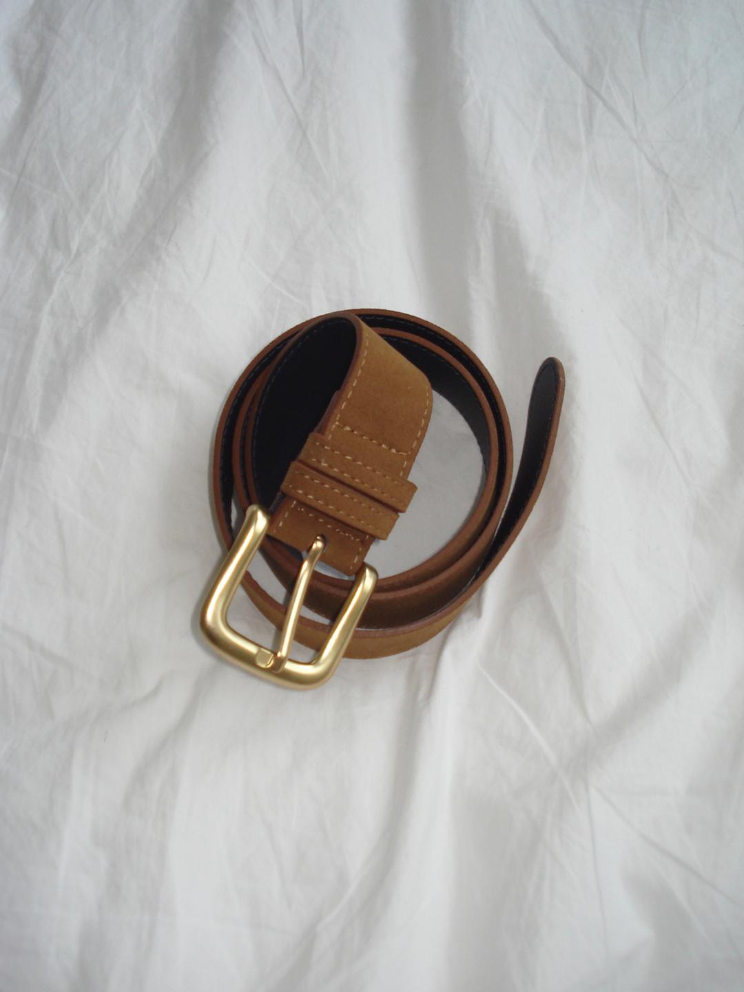camel suede belt