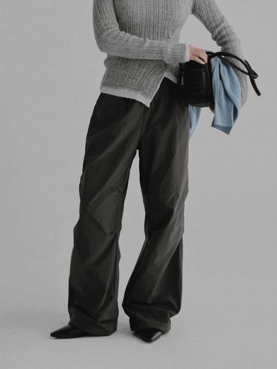 (생활방수)기모핀턱윈드팬츠