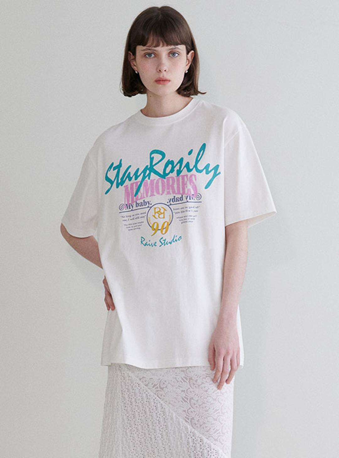 [5/10 예약배송] Vintage Print Pigment T-shirt in White VW4ME050-01