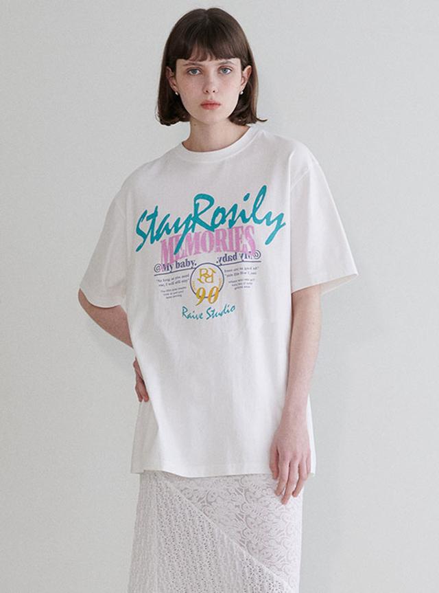 [5/10 예약배송] Vintage Print Pigment T-shirt in White VW4ME050-01