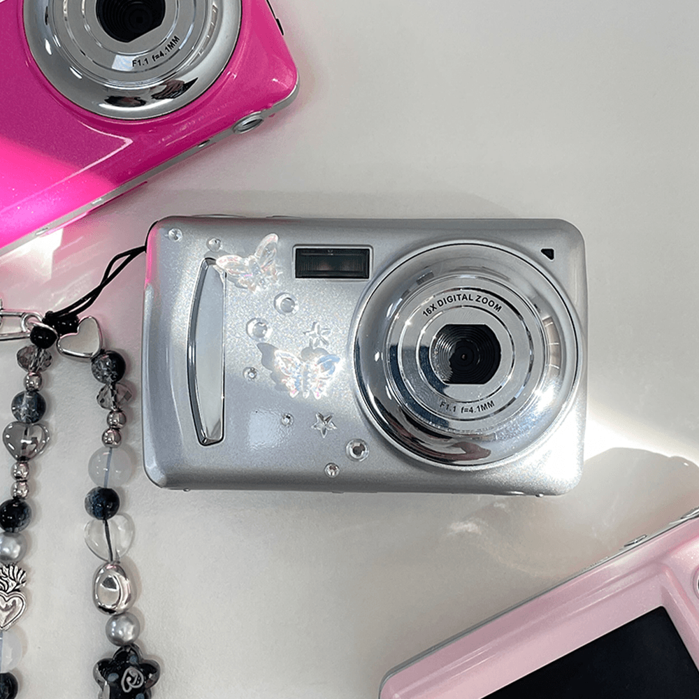 [단독] (+SD카드,스트랩,스티커,건전지) 레트로 디지털 카메라 3컬러 디토 감성 비디오 디카 Y2K 캠코더