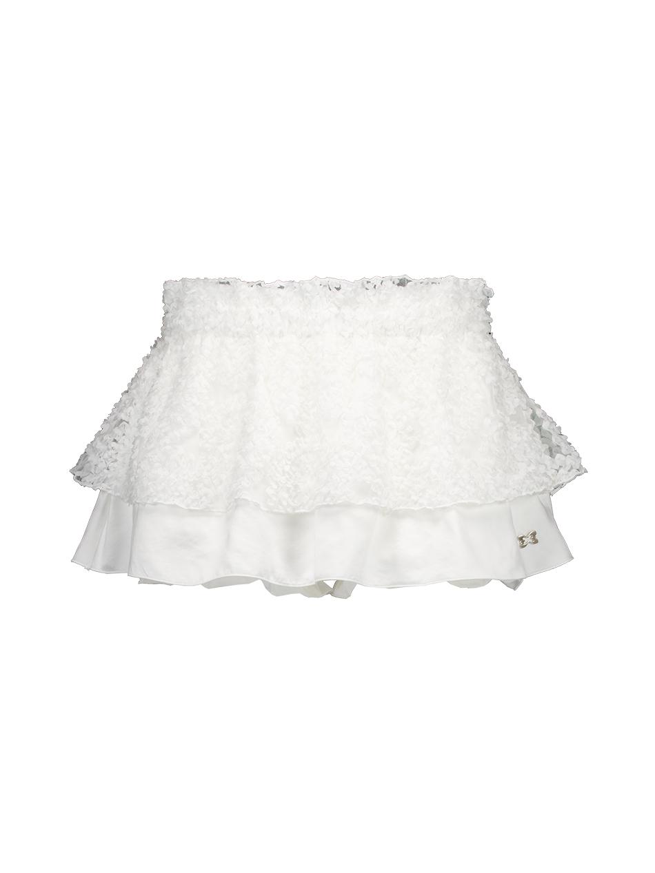 BUBBLE TUTU SKIRT PANTS / WHITE