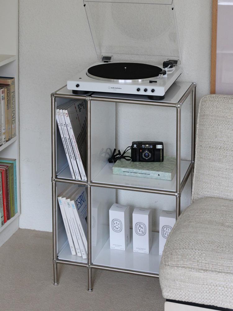 모듈 가구 LP 턴테이블 거실 선반 수납장 490 3단1열