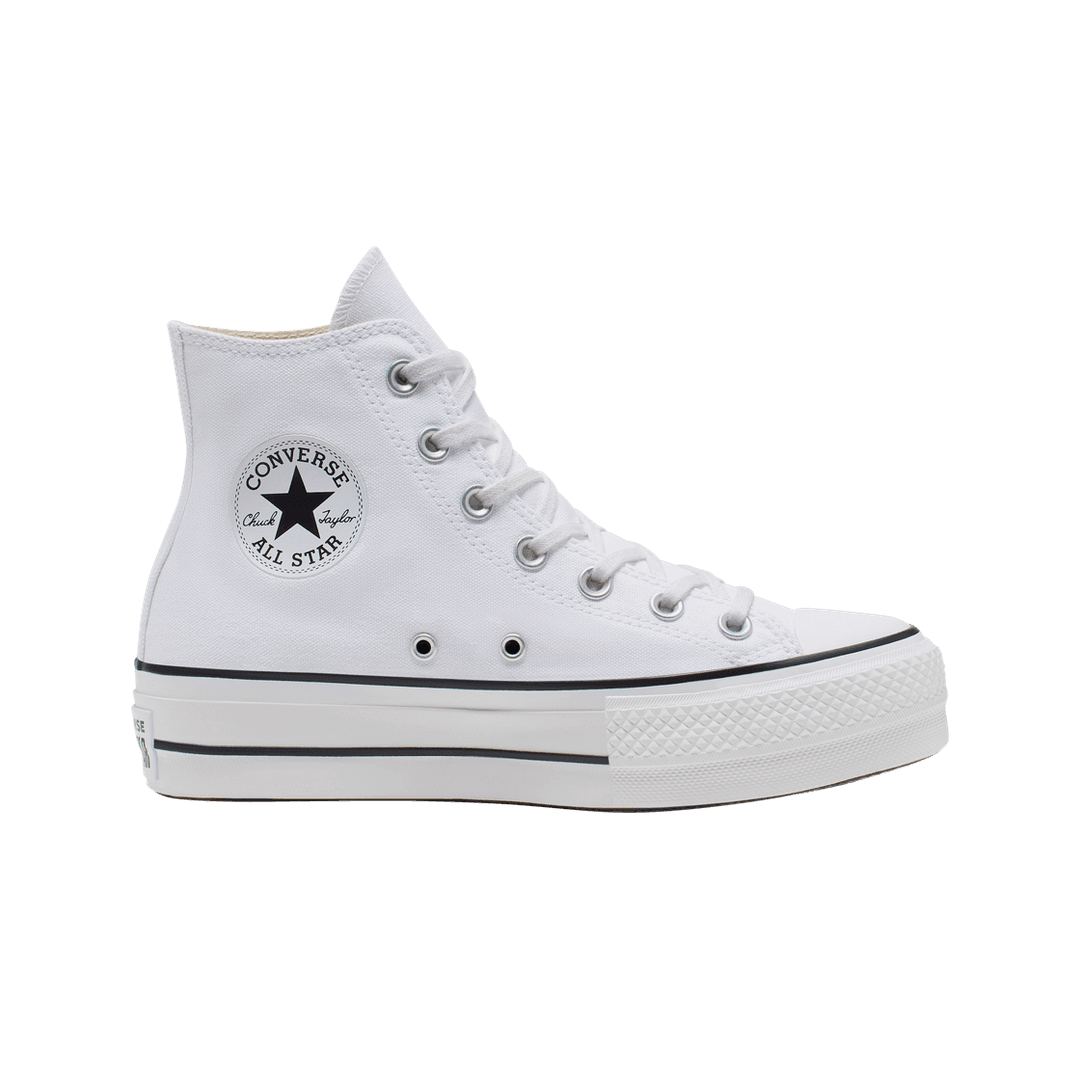 (W) Converse Chuck Taylor All Star Lift Platform High White