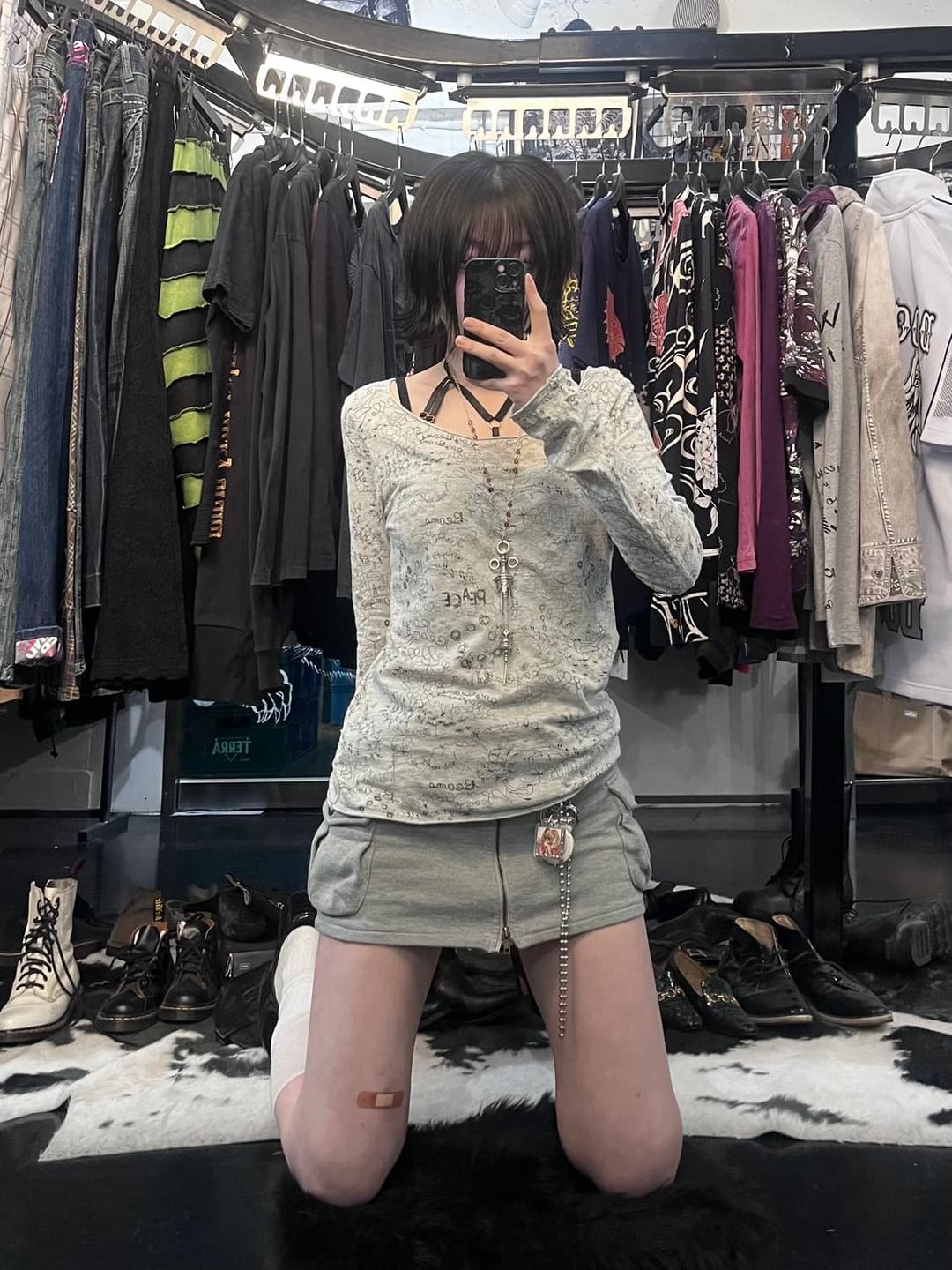 빔즈 u넥 그레이 롱슬리브 | 후루츠패밀리