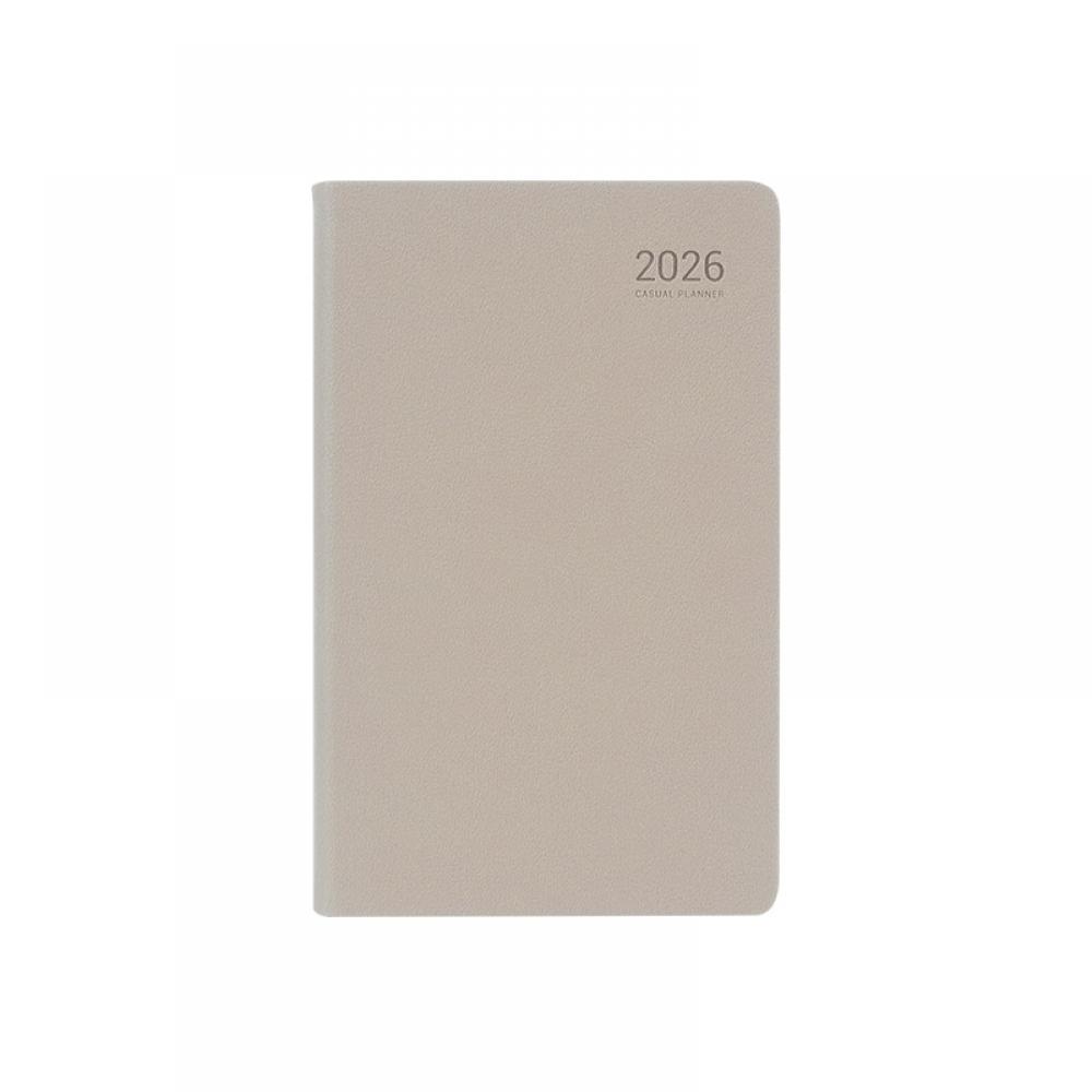 26년 캐주얼 플래너 먼슬리노트 32절 실버그레이