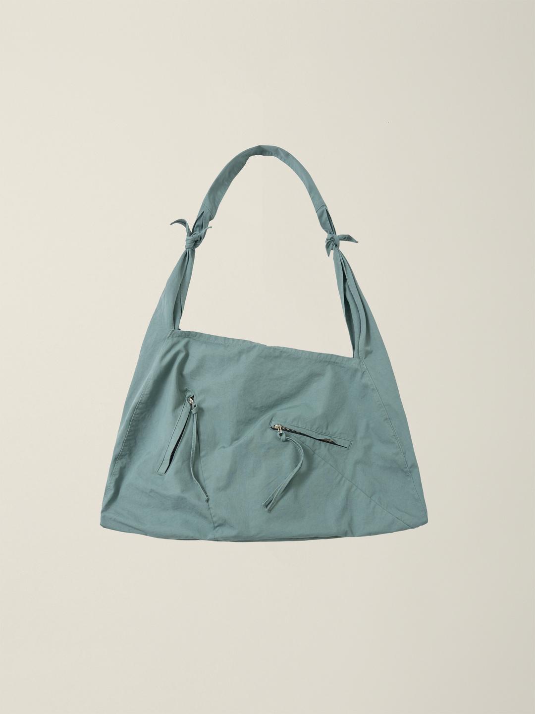 GARMENT DYED 2 WAY STRAP TOTE BAG (LARGE)  GREYISH GREEN