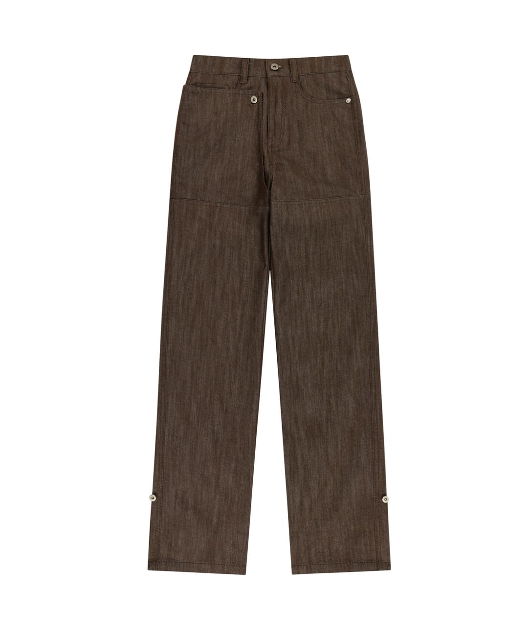 Metal Denim Pants / Brown