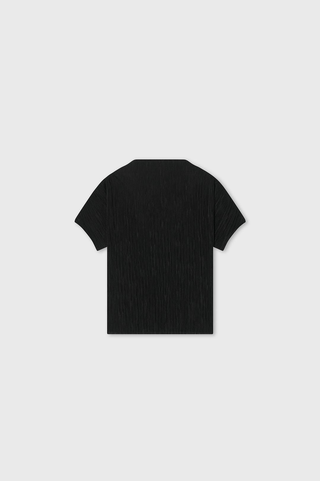 3rd) Naive Pleats Top Black