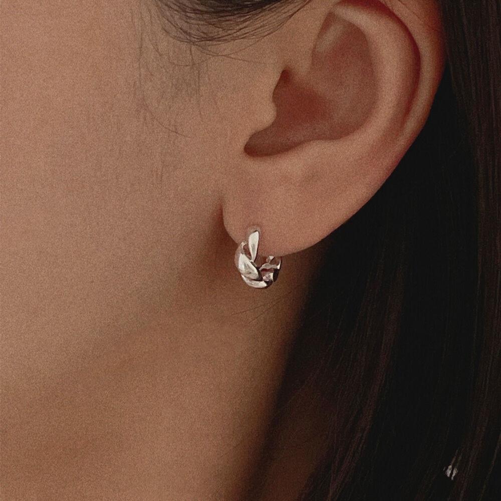 silver925 curve earring