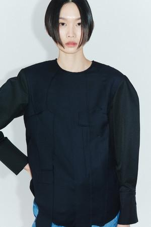 [RE;CODE 여성] Jacket pieces patchwork top