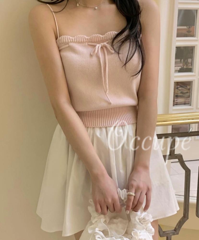 미엘 롤리 뷔스티에 니트 (4col) miel 리본