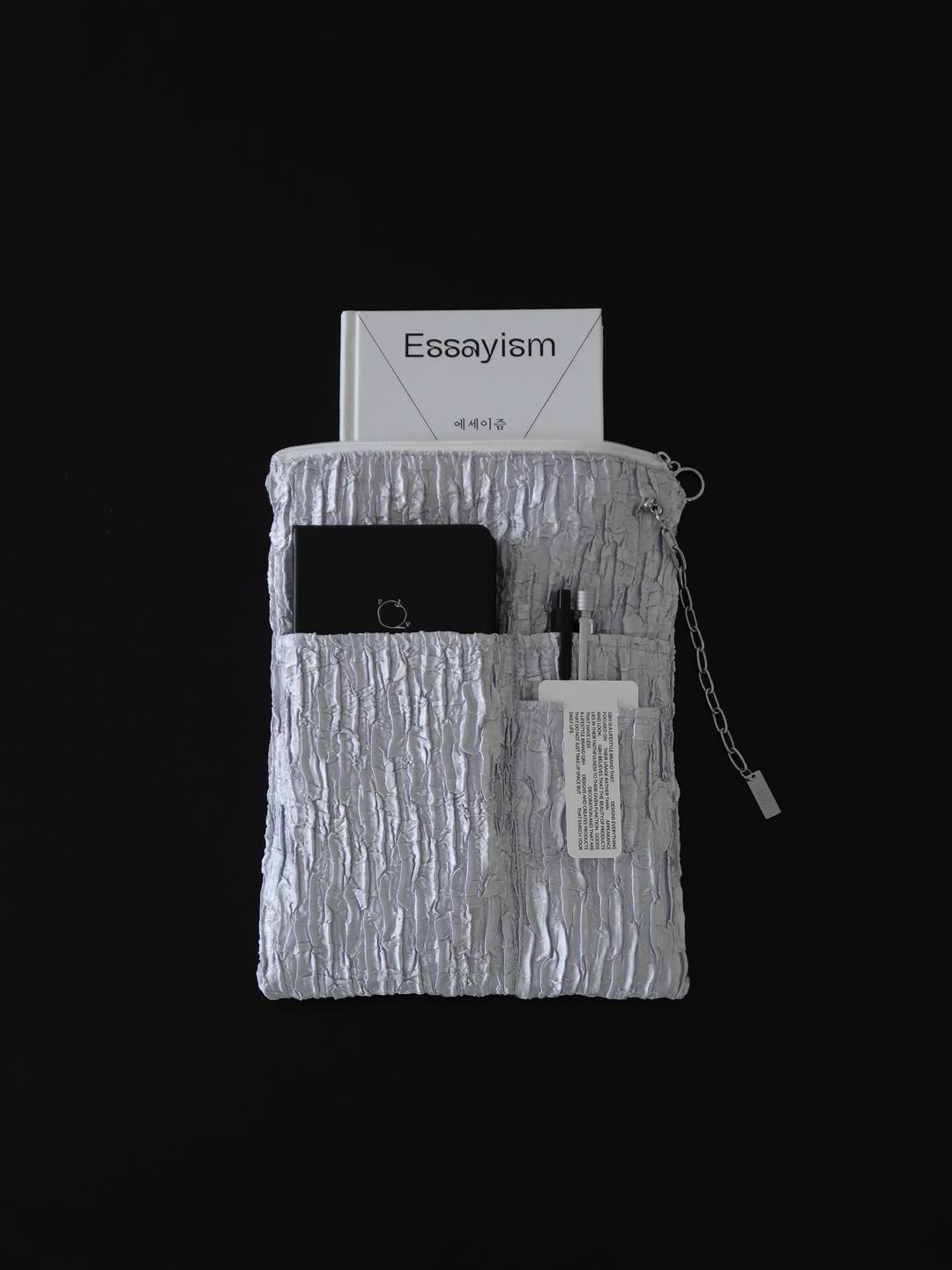 Signature Pocket Book Pouch - Silver