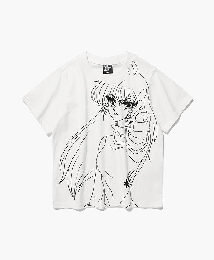 SHOOTING GIRL TEE[WHITE]