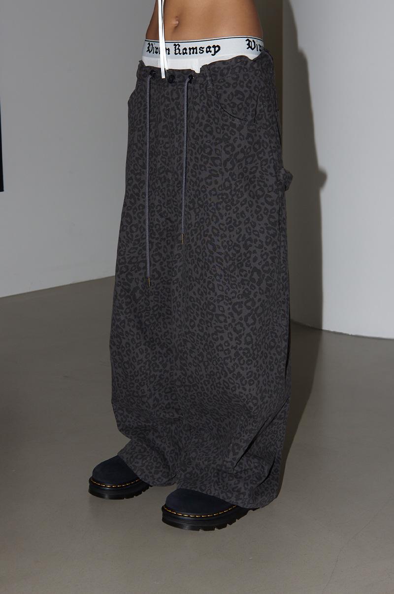 COSTEZ MEGA WIDE LEOPARD PANTS