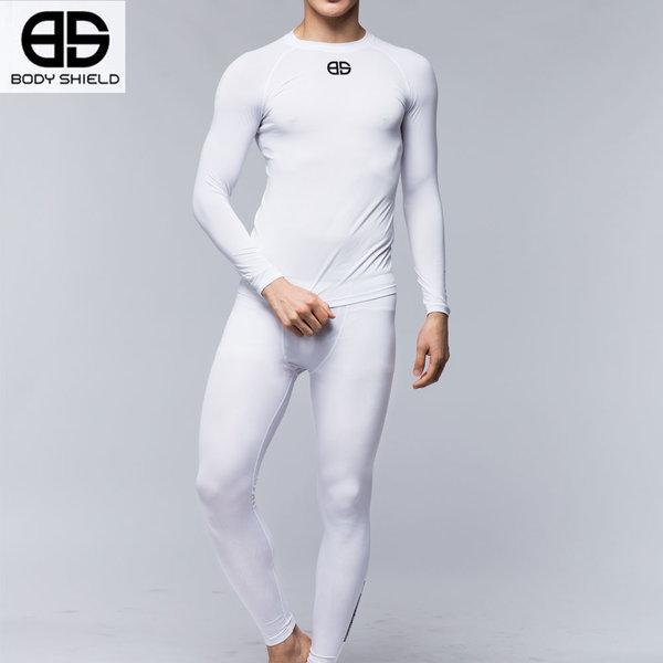 여름용 남자 스포츠 레깅스 스타킹 반바지타이즈 흰색