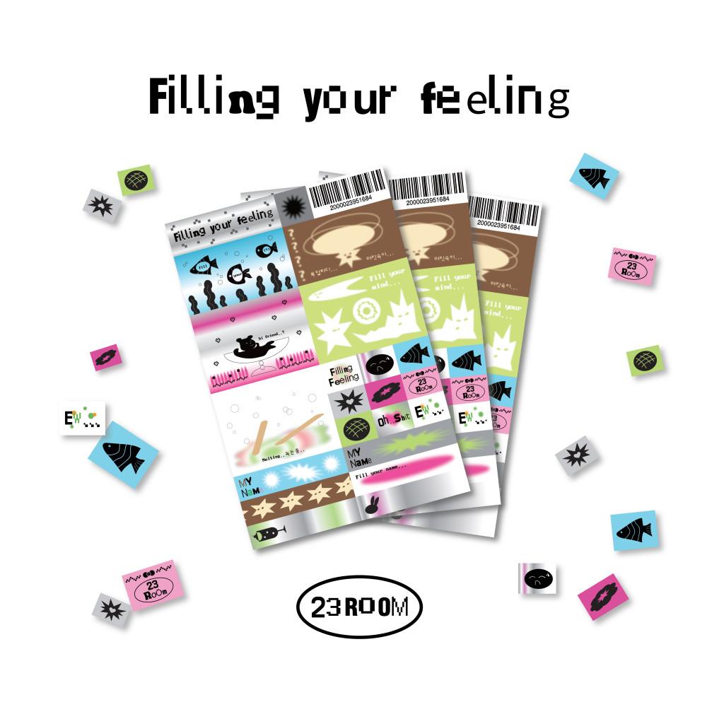 filling feeling sticker