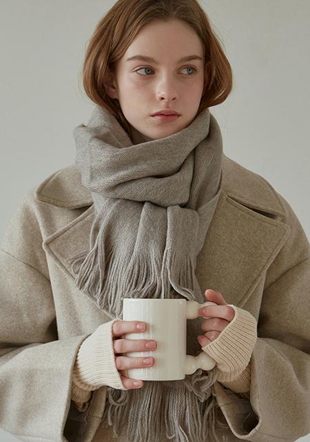 PASTEL KNIT MUFFLER_GRAY
