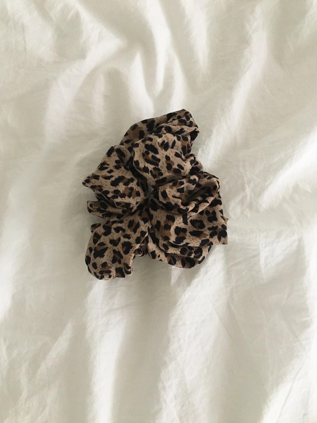 small leopard scrunchy