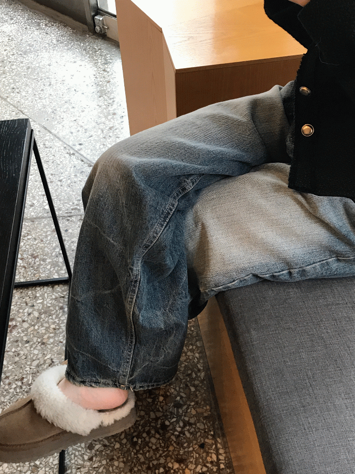 더니브 크랙 빈티지 데님