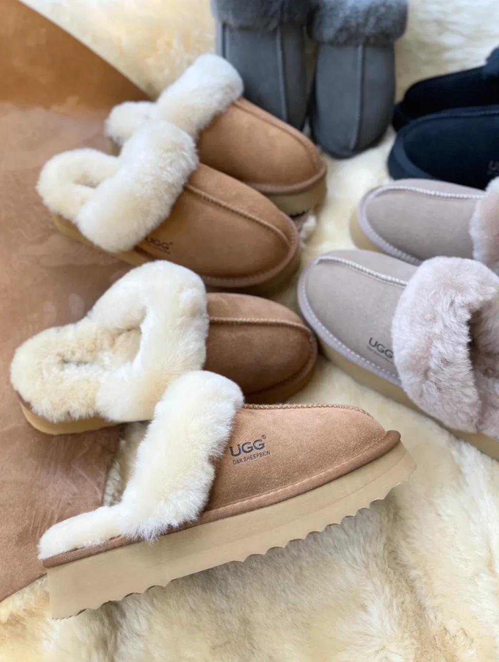 [무배특가] 호주어그 펀케트 3.5cm 플랫폼 키높이 양털 어그 슬리퍼