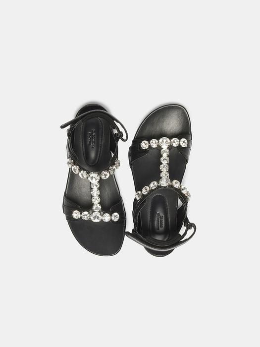 Jewelry sporty sandal(black)_DG2AM25041BLK