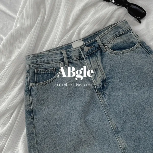 [#Daily Blueෆ] 연청 미니스커트 데님 빈티지 워싱 A라인 청치마