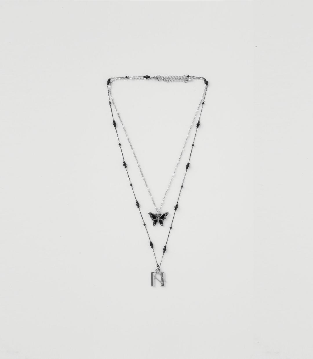 NEWALRIN BUTTERFLY Double-Layer Necklace