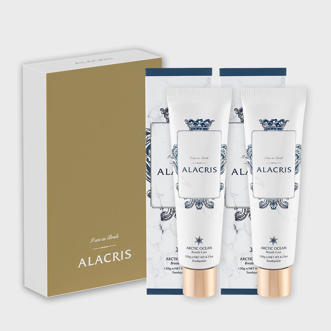 아라크리스 아틱오션 치약 120g 2개입(구취케어) 선물 세트 쇼핑백 표함