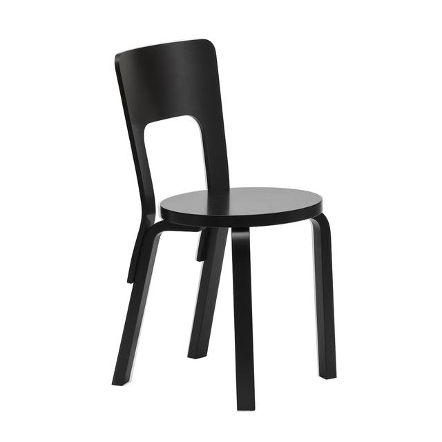 Chair 66  2Heights Black Lacquered
