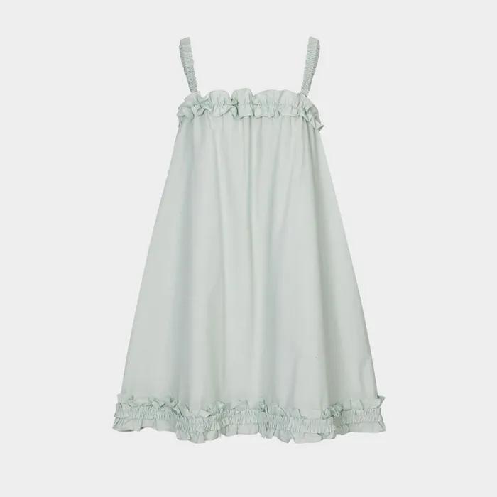 Forest Frill Mini Dress (Mint)
