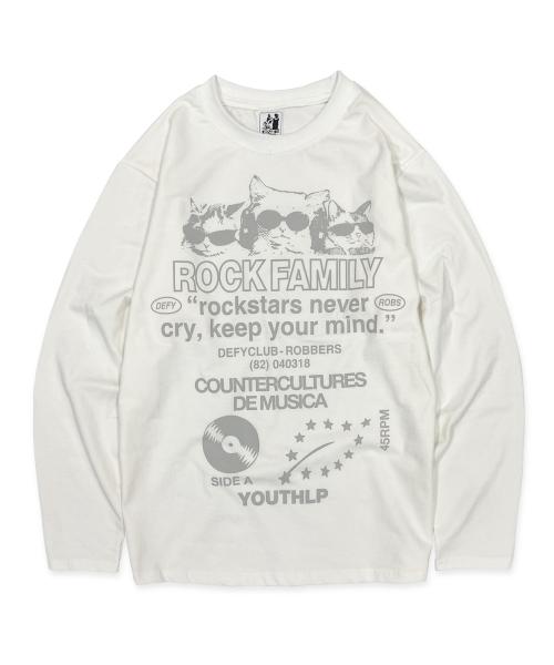 Rock Family Long Sleeves (White Gray)