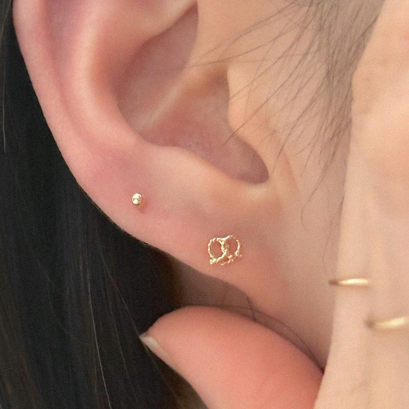 14k 하트 프레첼 피어싱 (2 color)