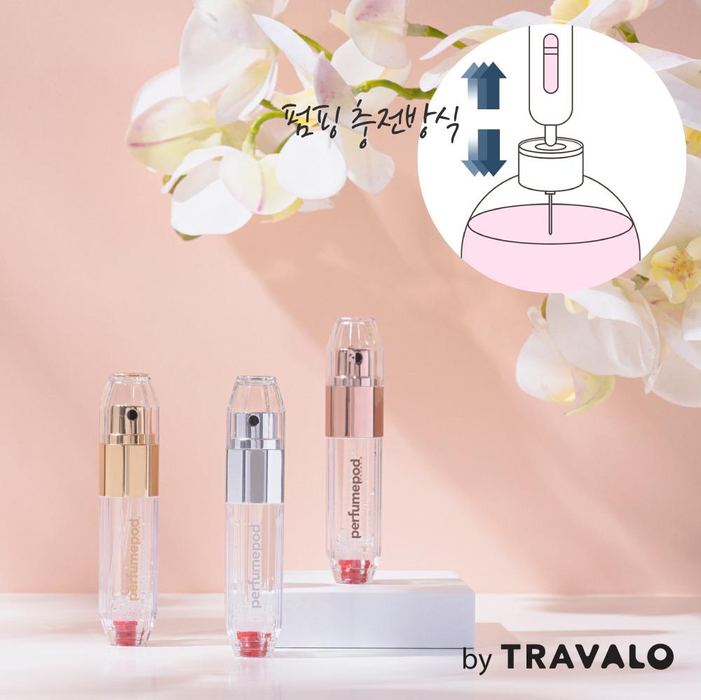 트라발로 향수공병 퍼퓸팟 크리스탈 펌핑식 휴대용 리필케이스