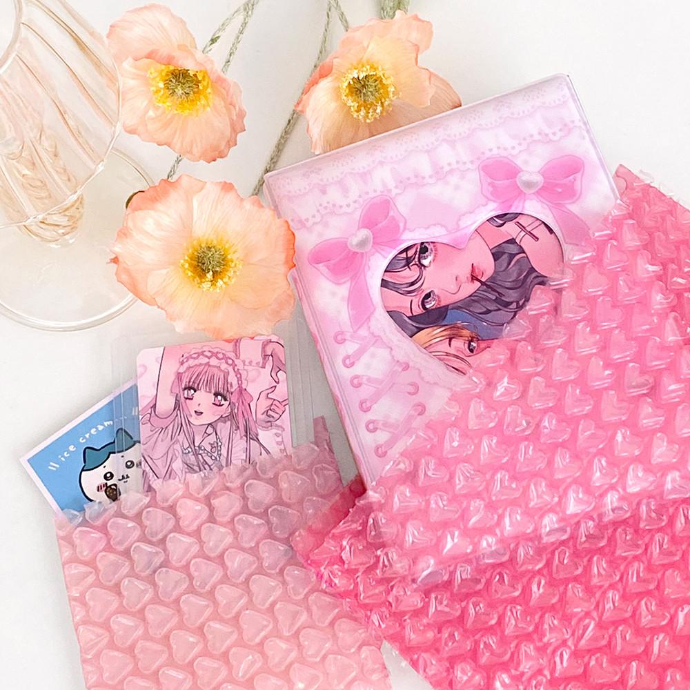 월간문구 하트뽁뽁이 에어캡 택배 포장용품 포카 탑로더 포장 포용