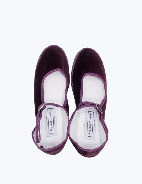 벨벳 메리제인 슈즈 바이올렛