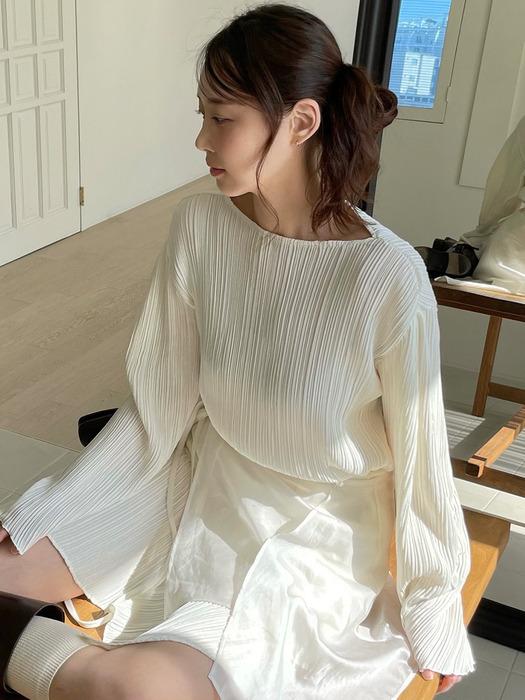 Ziggle Pleats Top_Sharp Ivory