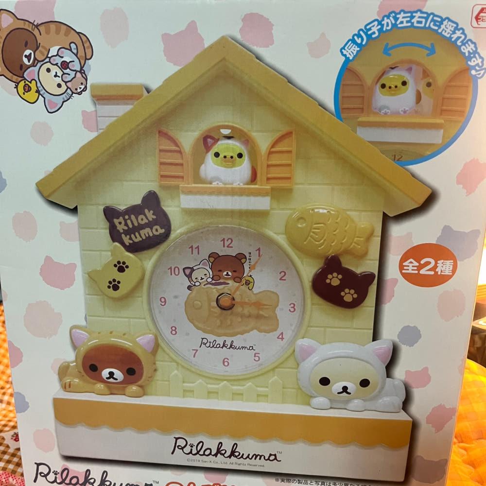 고전 리락쿠마 고양이 벽시계 시계 캐릭터시계