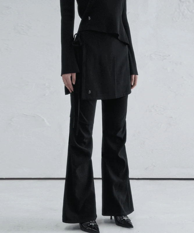 Wrap Layered Pants - 2COL